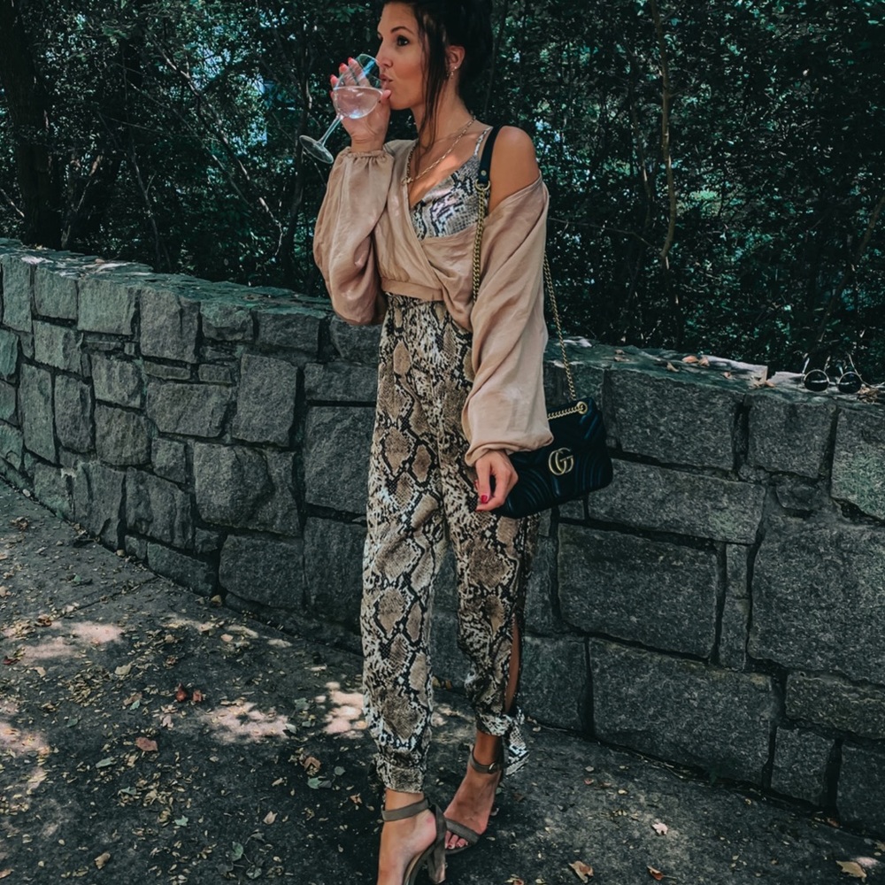 Snakeskin Jumpsuit (without the gold top)